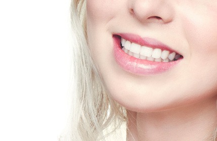 white hair smile